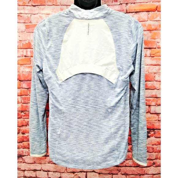 Zero Restriction Shirt Womens Large Gray Long Sleeve Athletic Fit Quarter Zip - Picture 2 of 9